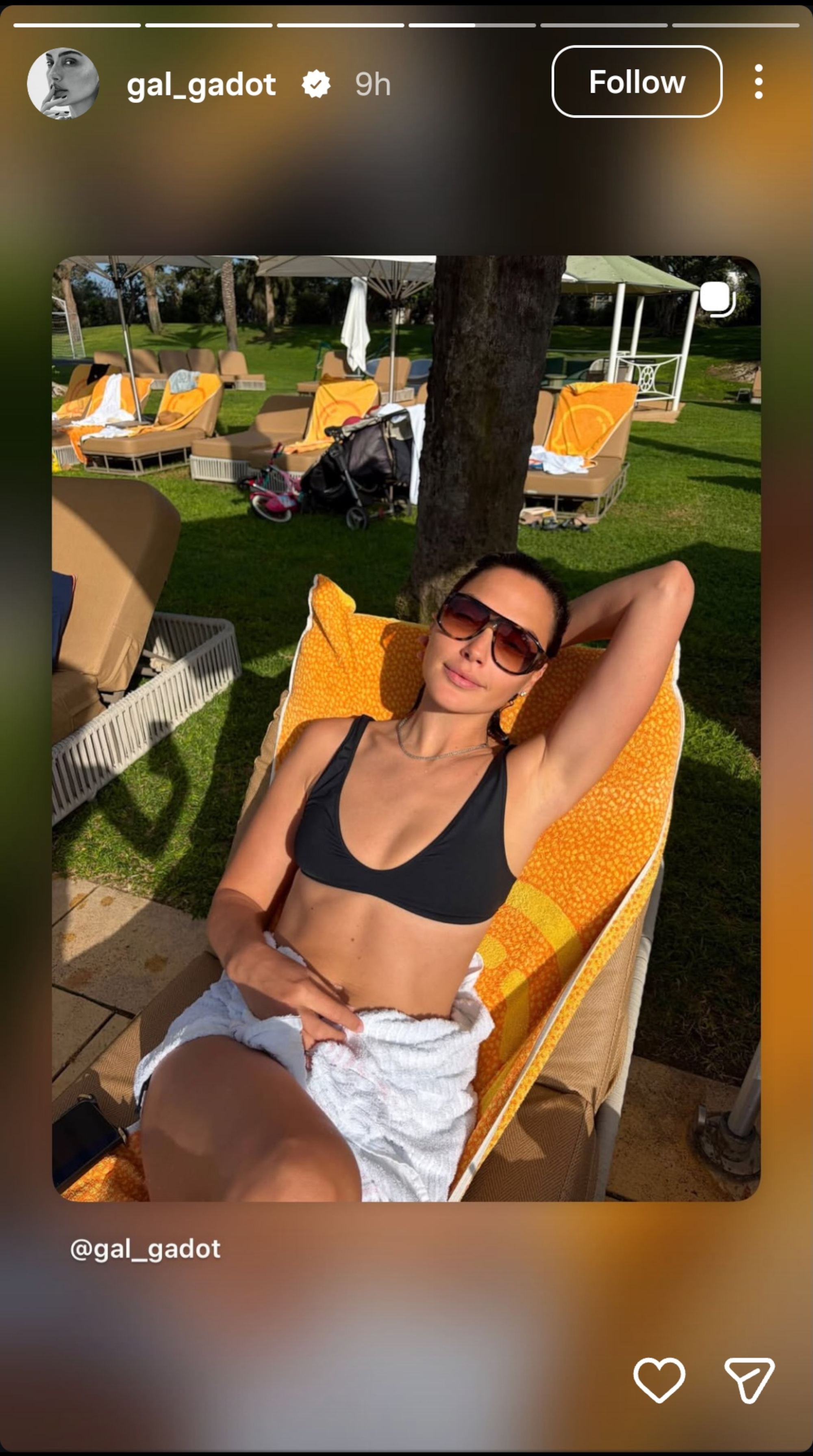 Gal Gadot's Instagram story.