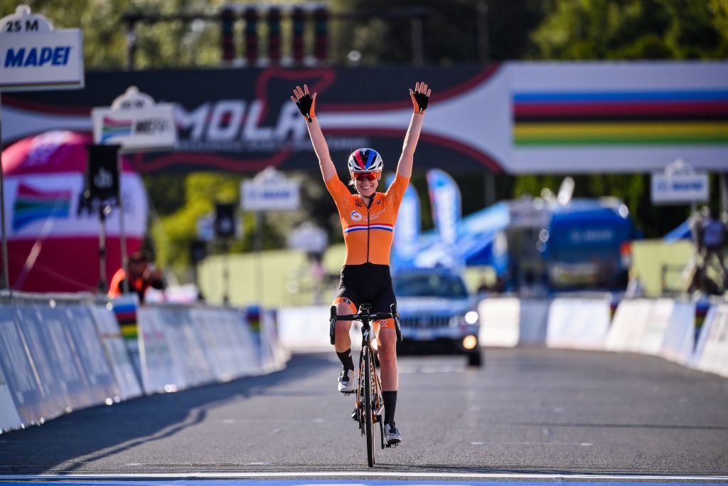 Anna van der Breggen (Netherlands) wins the road world title in 2020