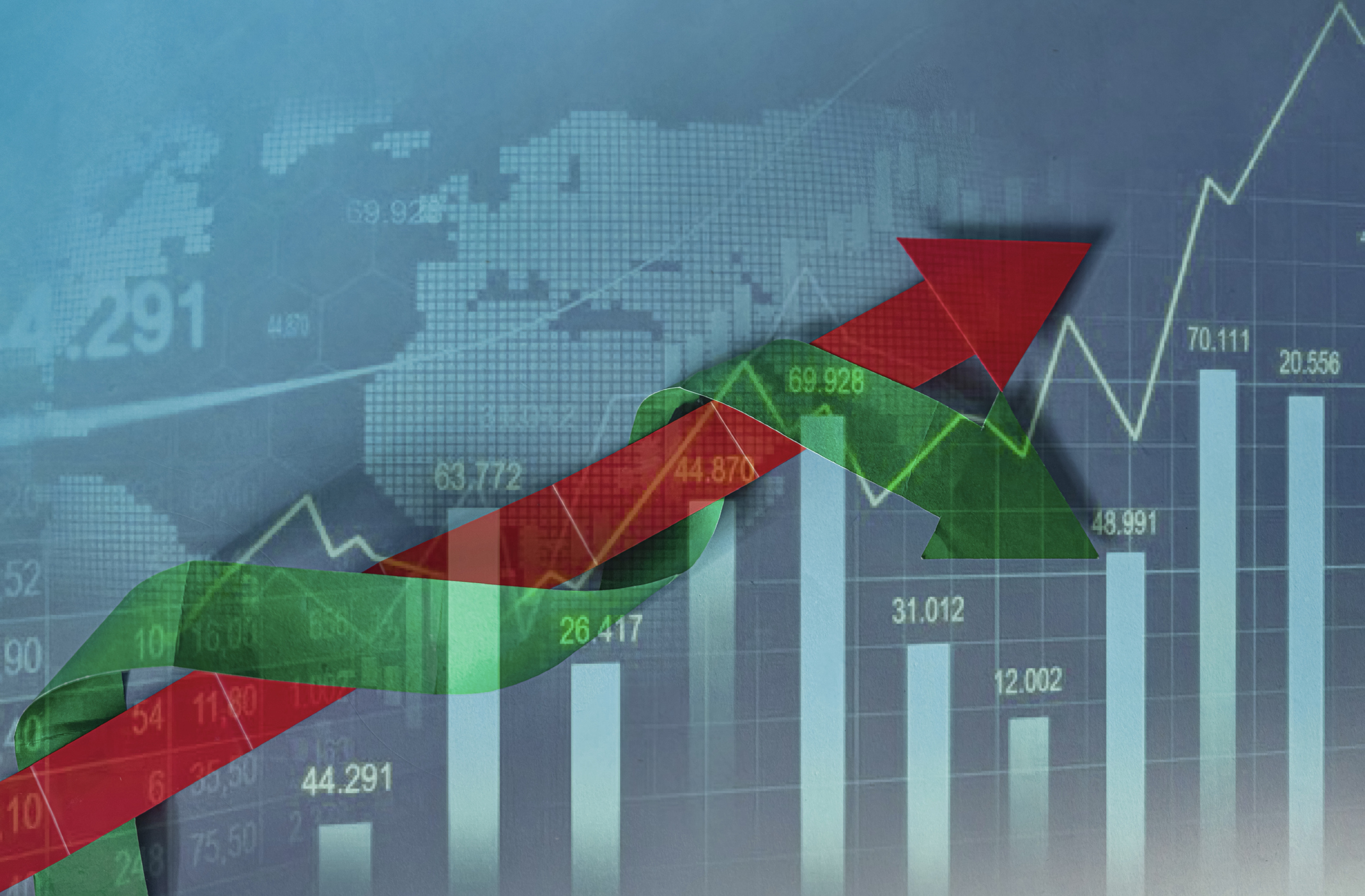 stock chart world ex us map