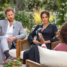 unspecified unspecified in this handout image provided by harpo productions and released on march 5, 2021, oprah winfrey interviews prince harry and meghan markle on a cbs primetime special premiering on cbs on march 7, 2021 photo by harpo productionsjoe pugliese via getty images