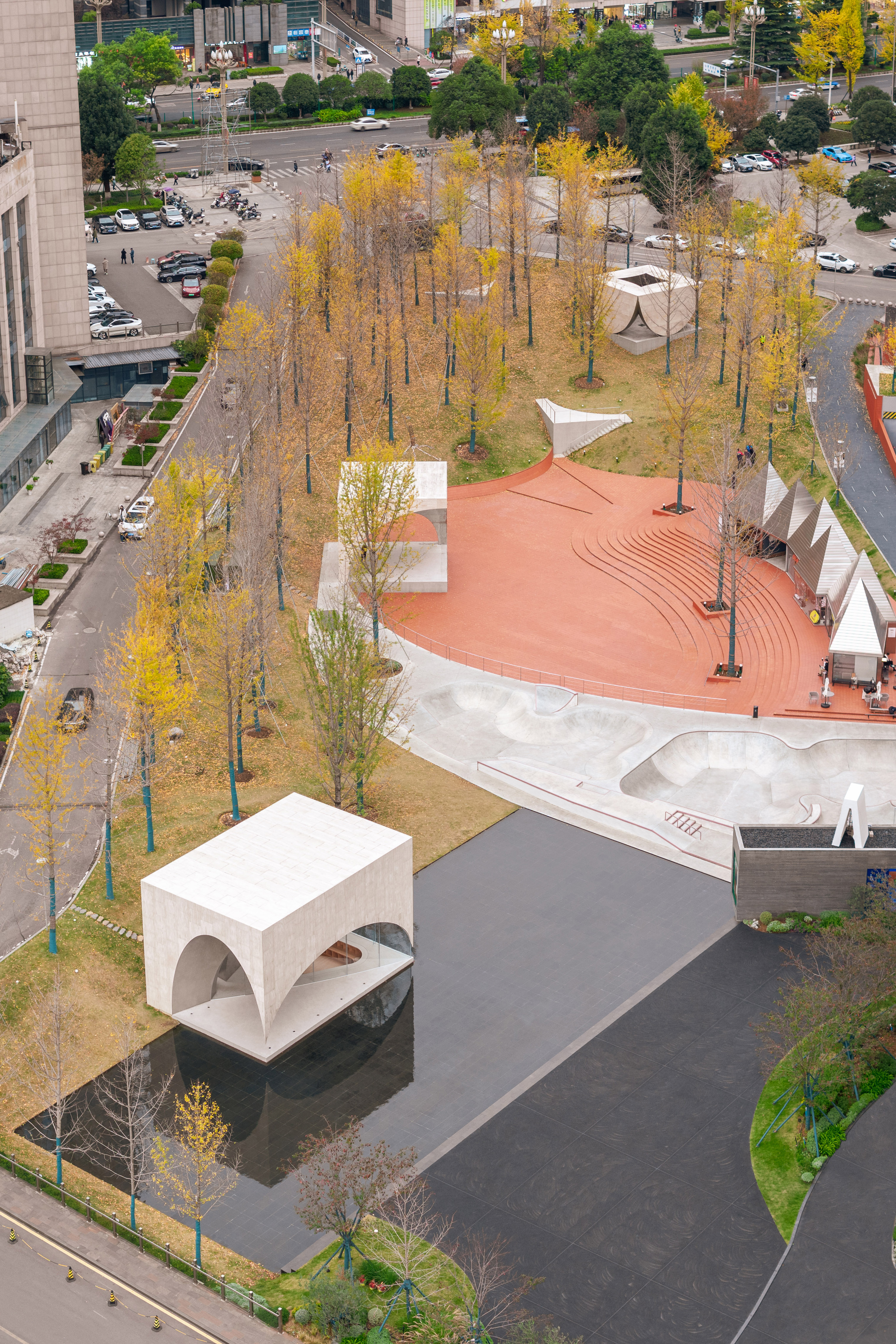 AYDC Public Art Space, a sculptural space in a park