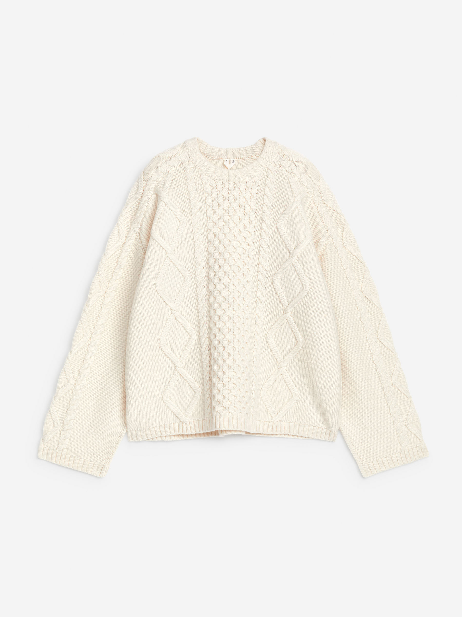 Cable Knit Wool Jumper – Off White – Women – Arket Gb