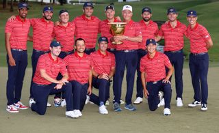 USA lift the Presidents Cup after 2022 victory at Quail Hollow