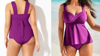 Vintage Swimwer Swimsuits For All Purple tankini swimsuit