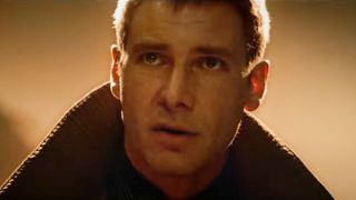 Harrison Ford looking up in Blade Runner. 