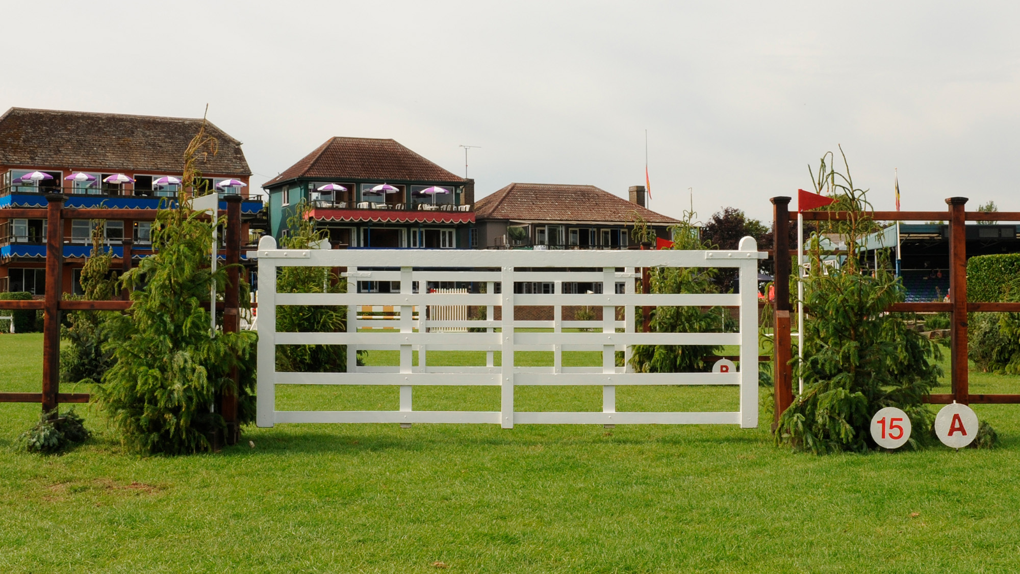 Two white gate fences