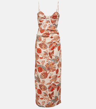 SIR, Noemi Floral Linen Maxi Dress