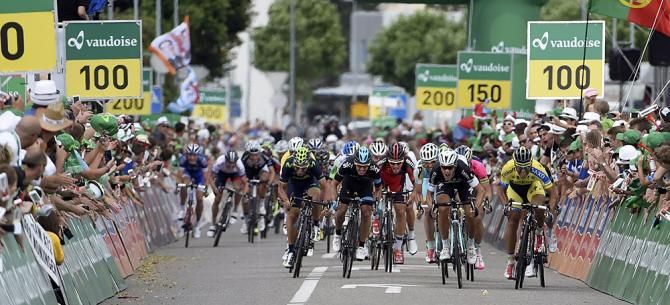 Matteo Trentin (Omega Pharma - QuickStep) is on his way to winning the sixth stage