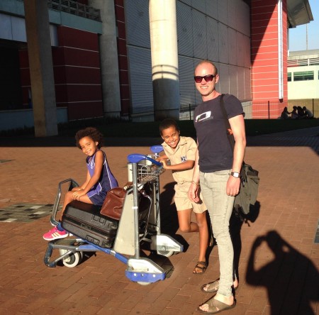 With my god children