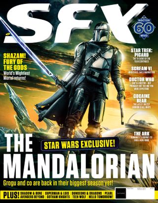 The Mandalorian and Grogu on the cover of SFX issue 363.