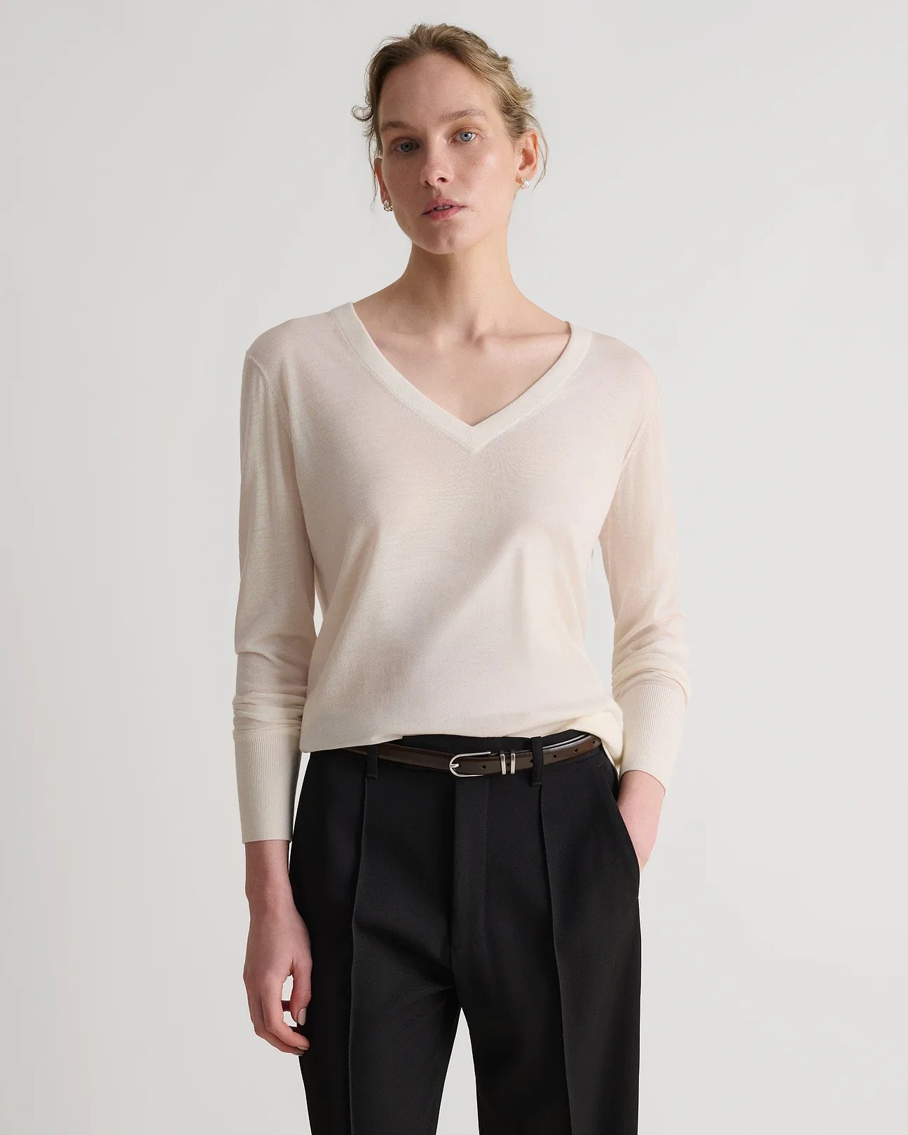 Rise &amp;amp; Fall, Women's Superfine Merino V Neck Jumper
