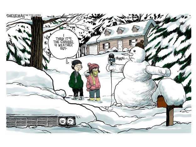 Editorial cartoon winter weather