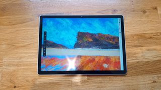HP Chromebook x2 11 review: artwork shown on a Chromebook