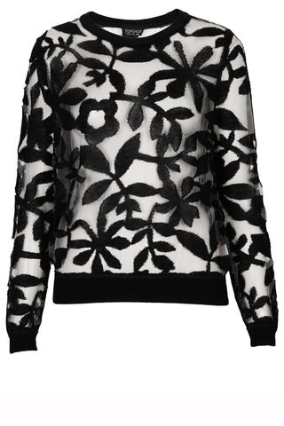 Topshop Knitted Floral Burnout Jumper, £46