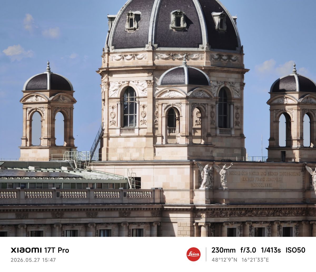 The roof of the Kunsthistorisches Museum