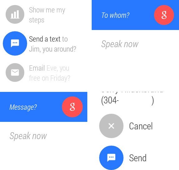 Android wear texts