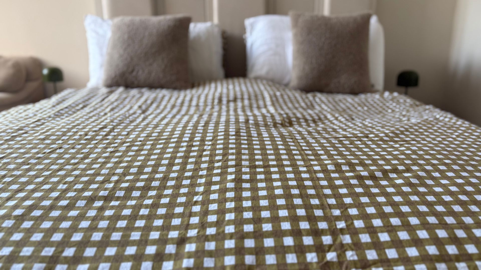Dunelm Brushed Cotton Bedding on our tester's bed