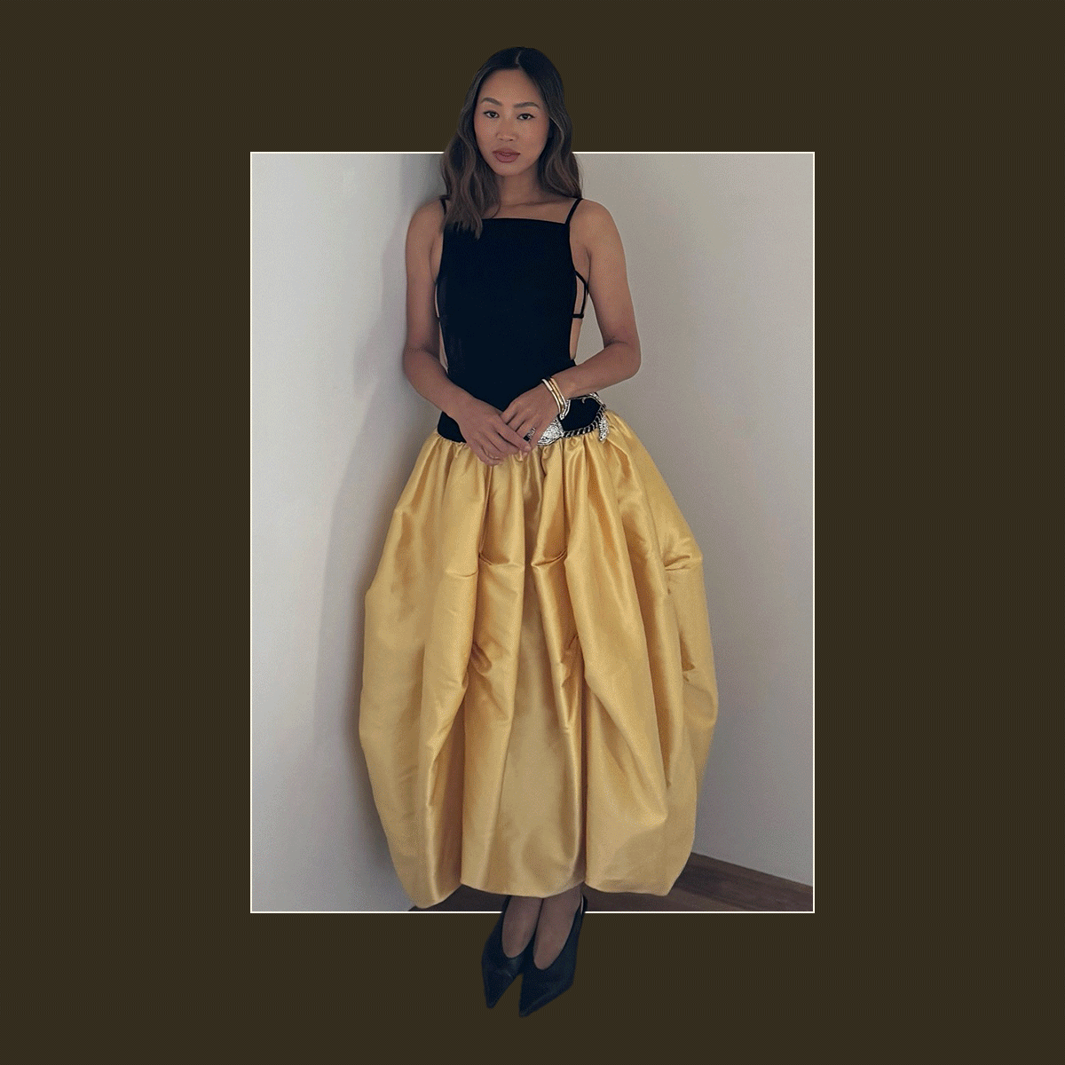 Influencers wearing wedding guest outfits