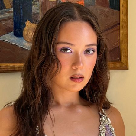 Photo of Laufey getting ready for the 2026 Grammys 