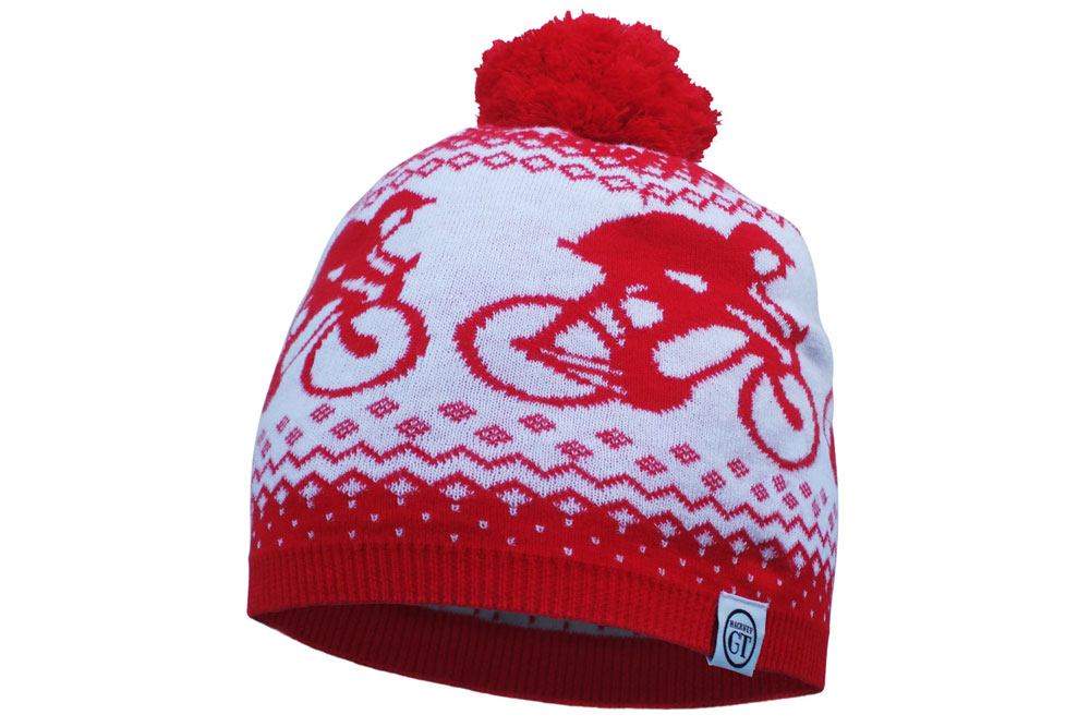 Cycling themed cheap bobble hats