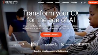 Website screenshot for Genesys Cloud.