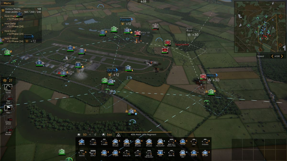 An image of warsaw pact and NATO forces fighting in the Cold War RTS Regiments.