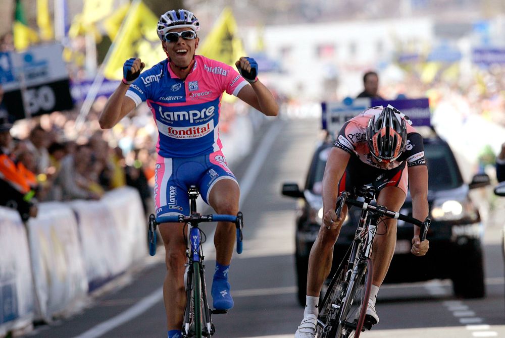 Alessandro Ballan (Lampre-Fondital) takes the win in 2007.