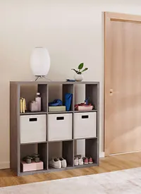 Squared Away 13-Inch Collapsible Storage Bin in Natural Sticks for $8, at Bed Bath &amp; Beyond