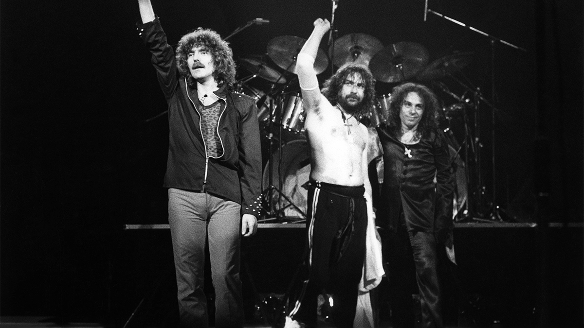 Photo of Bill WARD and Geezer BUTLER and Ronnie DIO and BLACK SABBATH