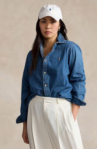 Denim Button-Up Shirt