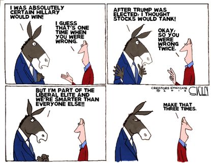 Political cartoon U.S. Democrats liberal elites