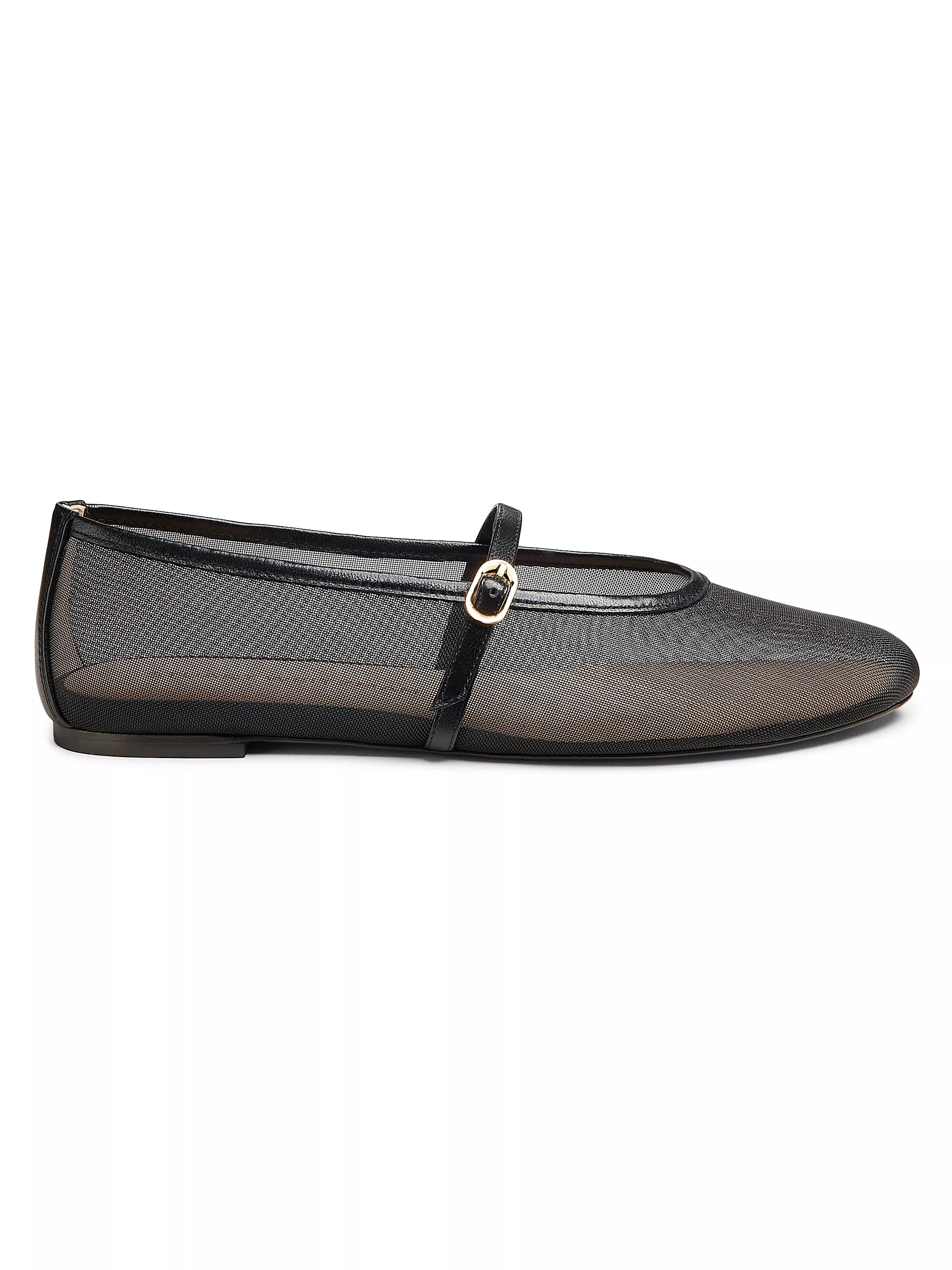 Bare It All Mesh 
Leather Flats