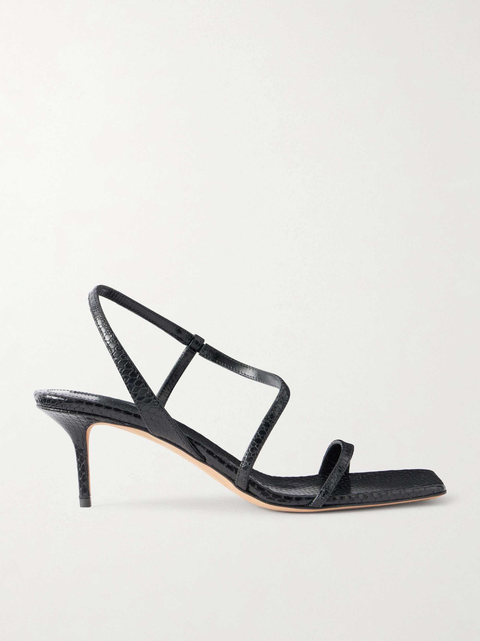 Delicat Lizard-Effect Leather Sandals