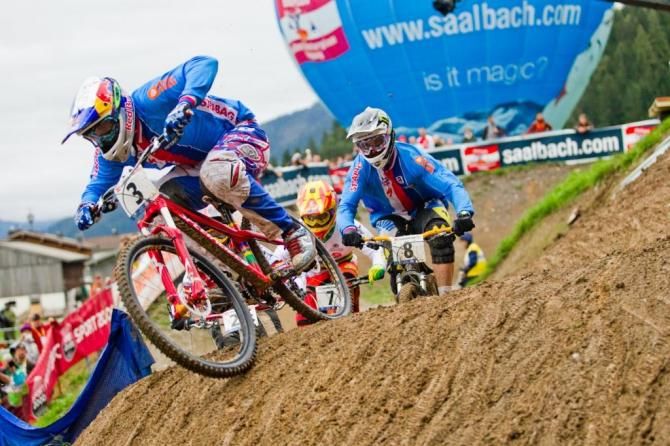 Four cross racers in Leogang