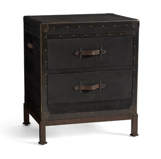 steamer trunk style Pottery Barn nightstand