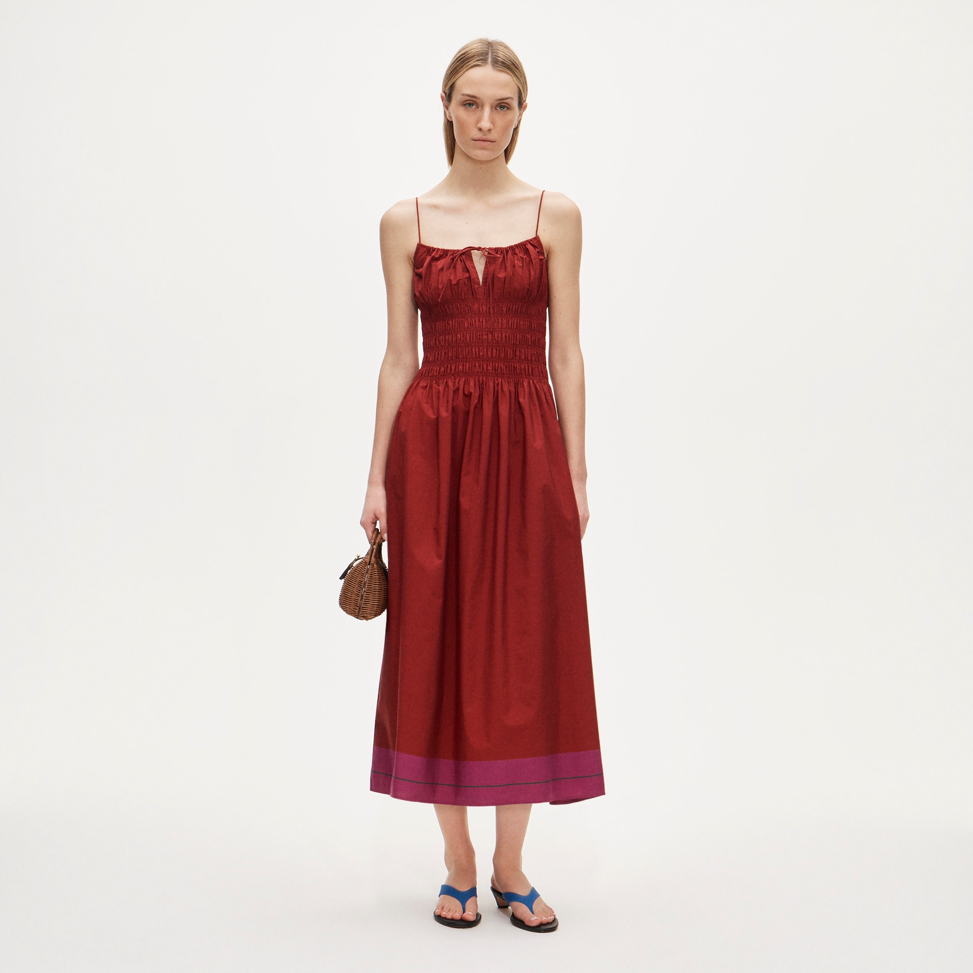 Reverie Dress in Colorblock Cotton Poplin