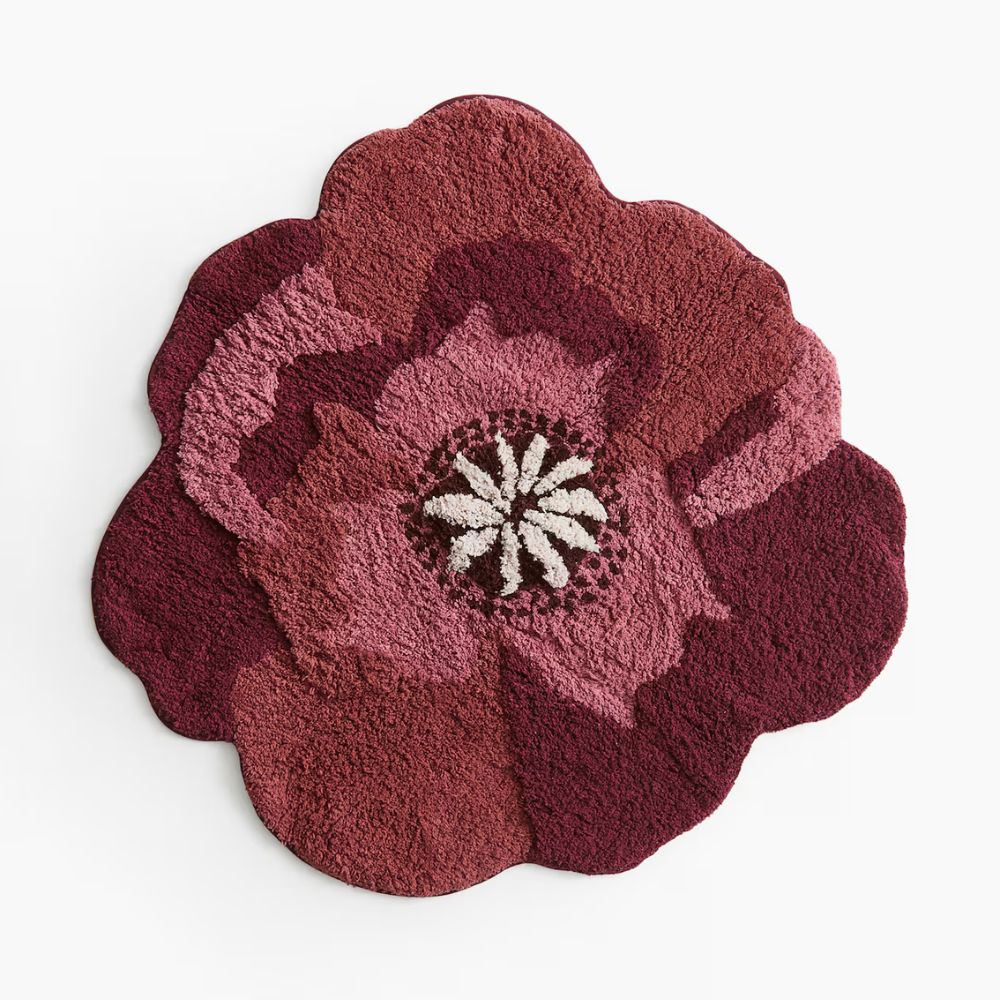 Flower Tufted Flower-Shaped Bath Mat