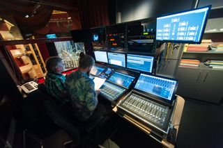 A mixer operating Dante-enabled solutions at The Burgtheater.