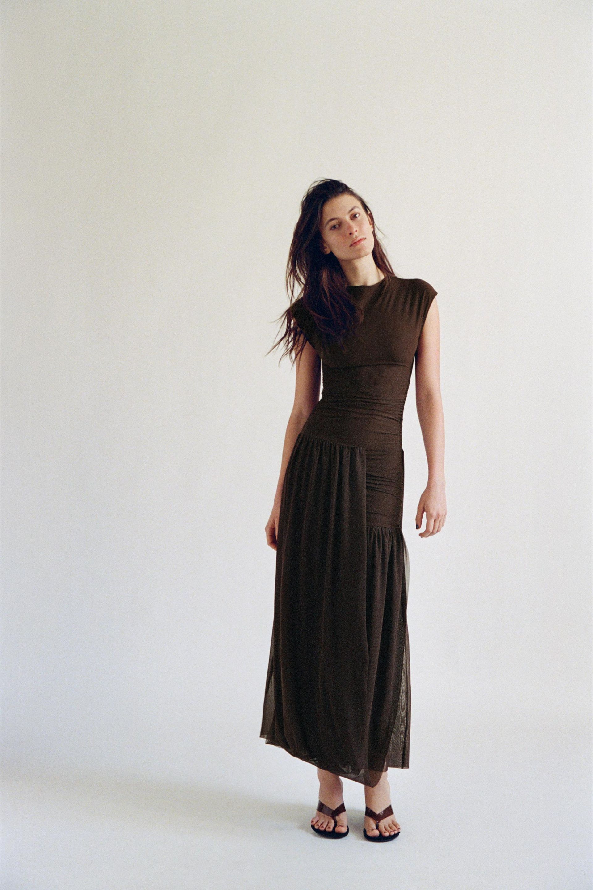 Balloon Tulle Combination Dress