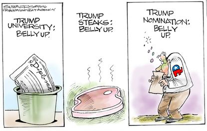 Political Cartoon U.S. trump 2016