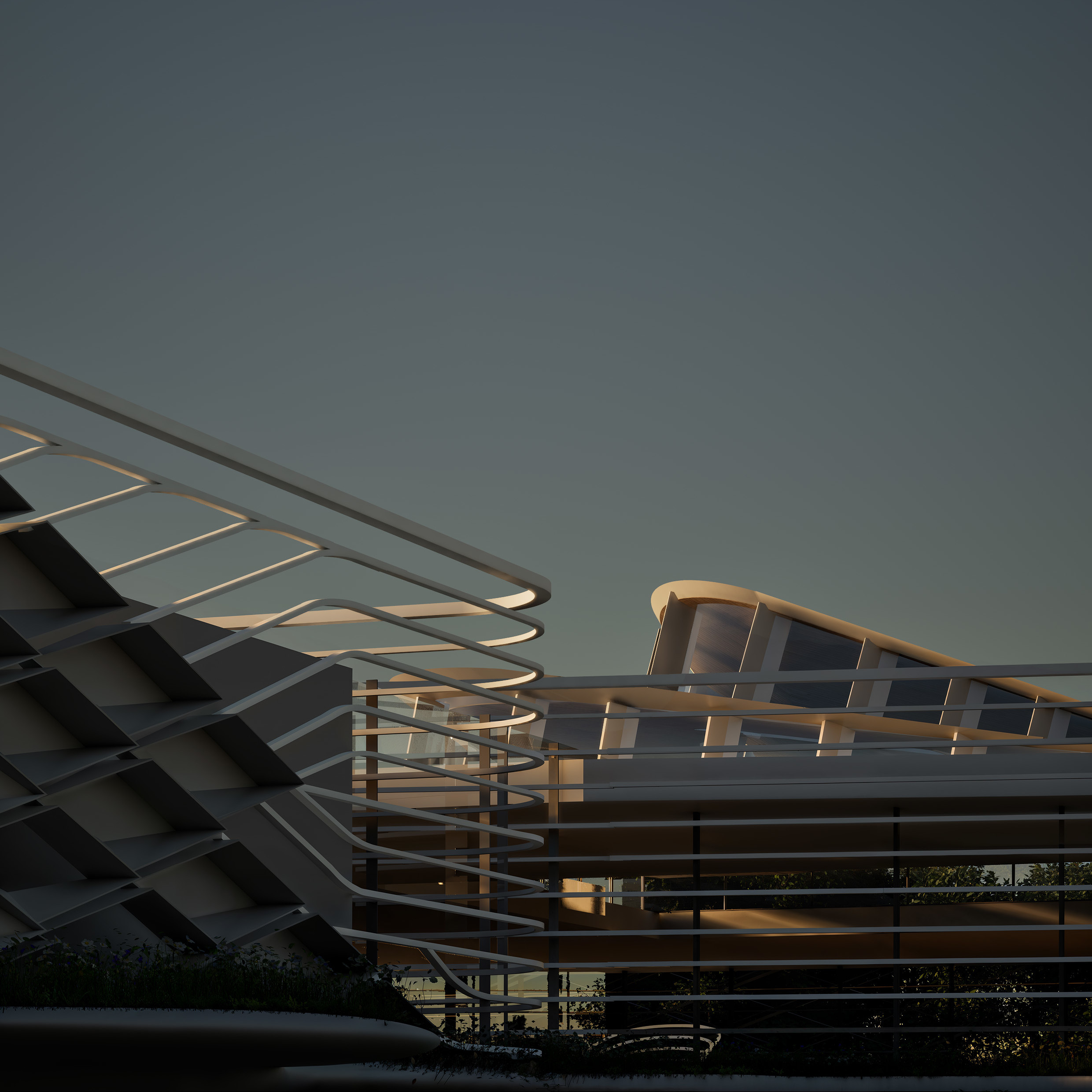 Render of the LeShuttle terminal redesign by Hollaway Studio