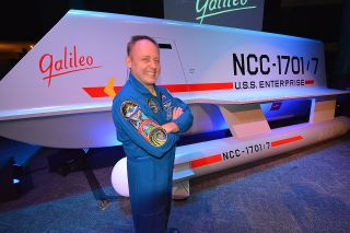 NASA Astronaut Mike Fincke with Galileo Shuttlecraft