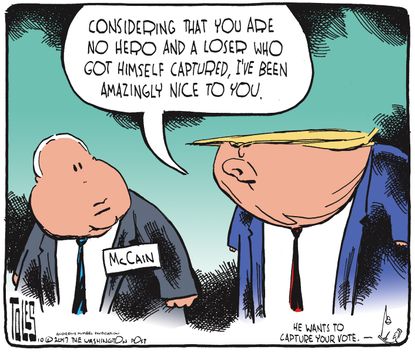 Political cartoon U.S. Trump John McCain GOP