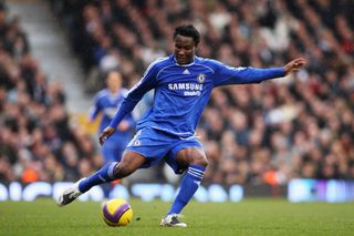 John Obi Mikel of Chelsea in action during the Barclays Premier League match between Fulham and Chelsea at Craven Cottage on January 1, 2008 in London, England.