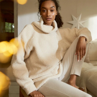 The White Company Borg Funnel-Neck Sweatshirt With Wool, was £98, now £78.40 | The White Company