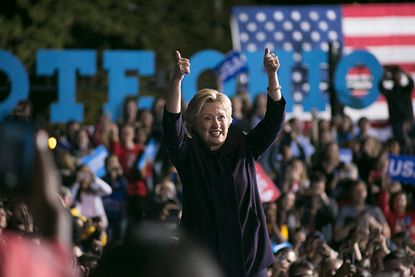 Hillary Clinton campaigns in Ohio. 