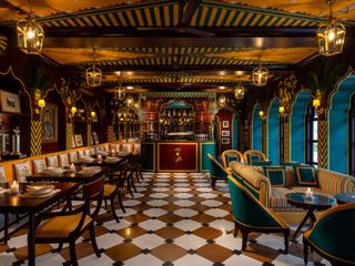 Polo Palladio's vibrant interiors boast a combination of colours and patterns