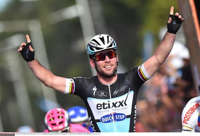 Mark Cavendish (Etixx-QuickStep) takes the stage 7 win