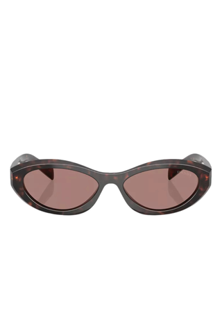 Pr 26zs Oval-Frame Acetate Sunglasses