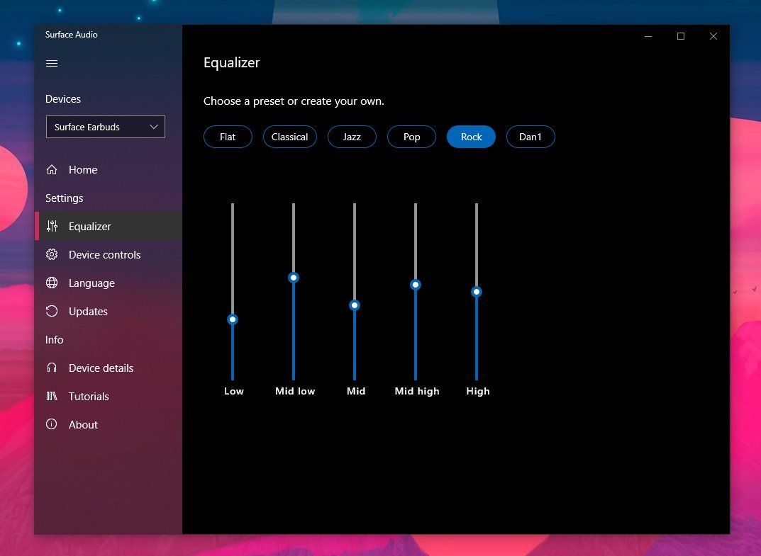 Surface Audio Earbuds App Windows
